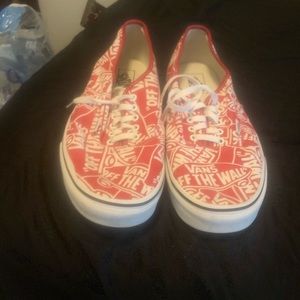 Red OTW vans